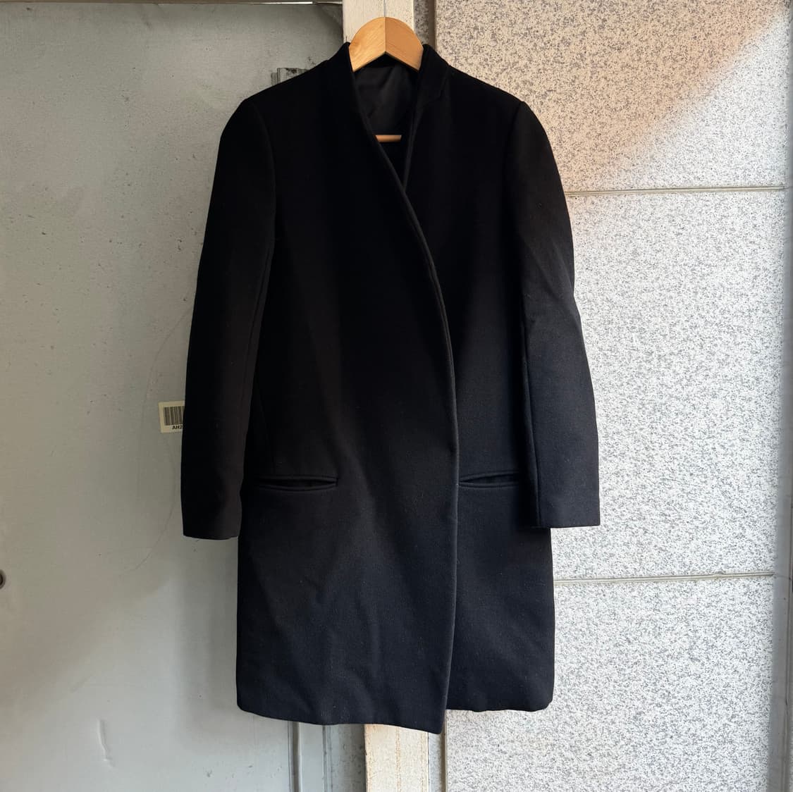 시스템 논카라 논버튼 울 코트 상품이미지1