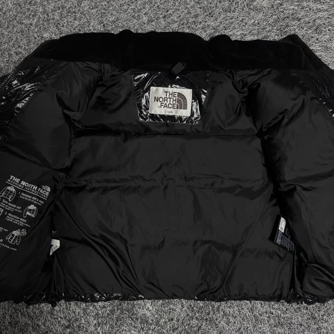 (W) 노페 노스페이스 화이트 라벨 글로시 디테처블 다운 자켓 블랙 상품이미지5