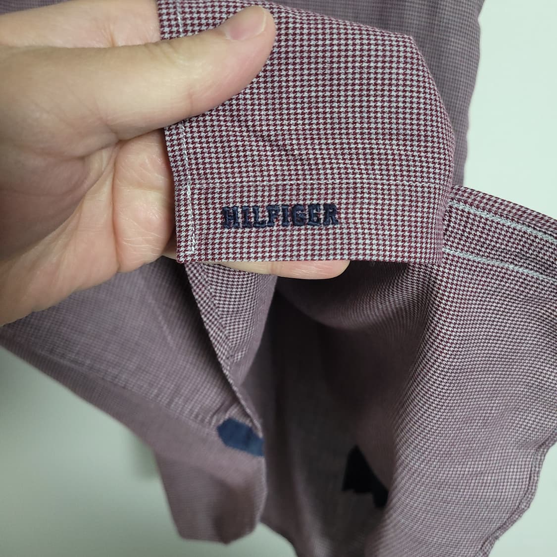 (L) 타미힐피거 긴팔 셔츠 남방 체크 패턴 슬림핏 상품이미지3