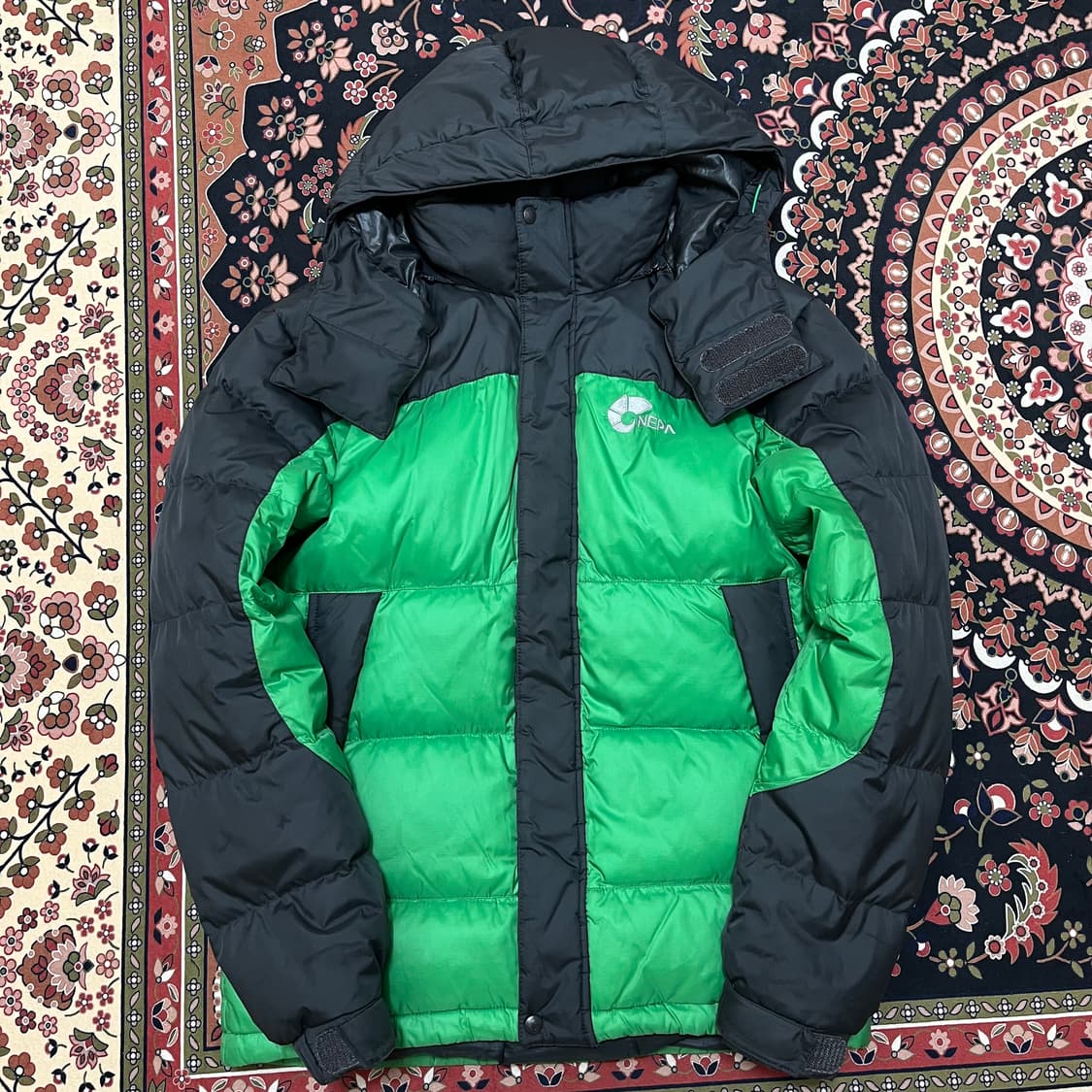 네파 덕다운 투톤 후드 패딩 점퍼 S/90 상품이미지1