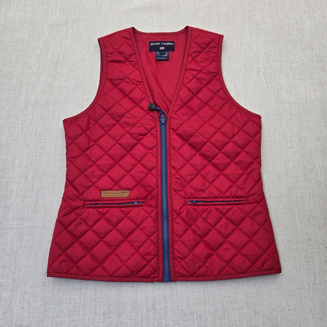 랄프로렌 여성 퀼팅 조끼 레드 상품이미지1