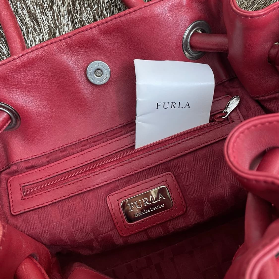 훌라 Furla 레드 크르멘 레더 토트백  상품이미지8