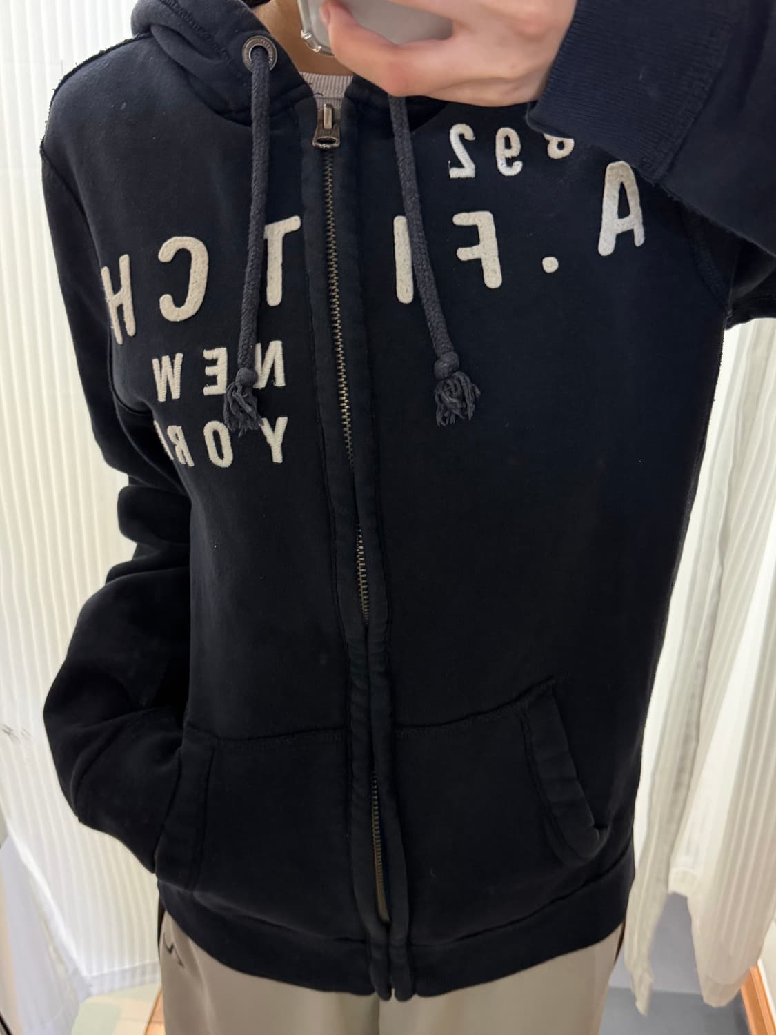 아베크롬비 네이비 후드집업 m 상품이미지1