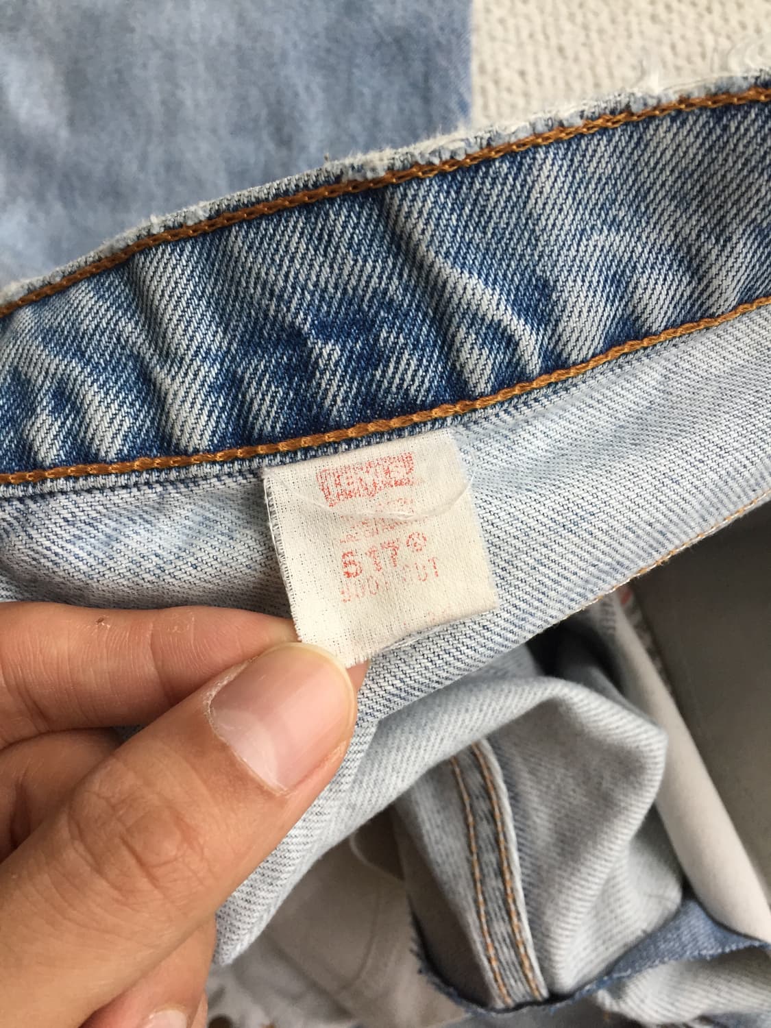 90‘s levis 517 부츠컷 히피 보로 리페어 굿페이딩 굿사이즈 상품이미지8