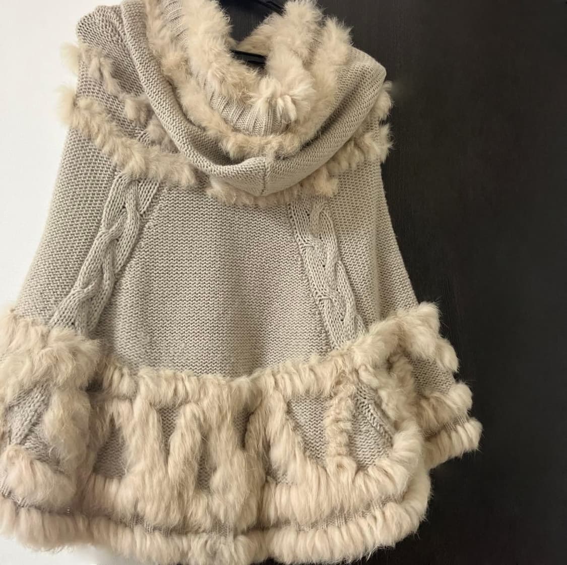 빈티지 니트망토 케이프 그런지페어리 캐캐체 모리걸 핀터깔 달천 대장y2k 상품이미지2