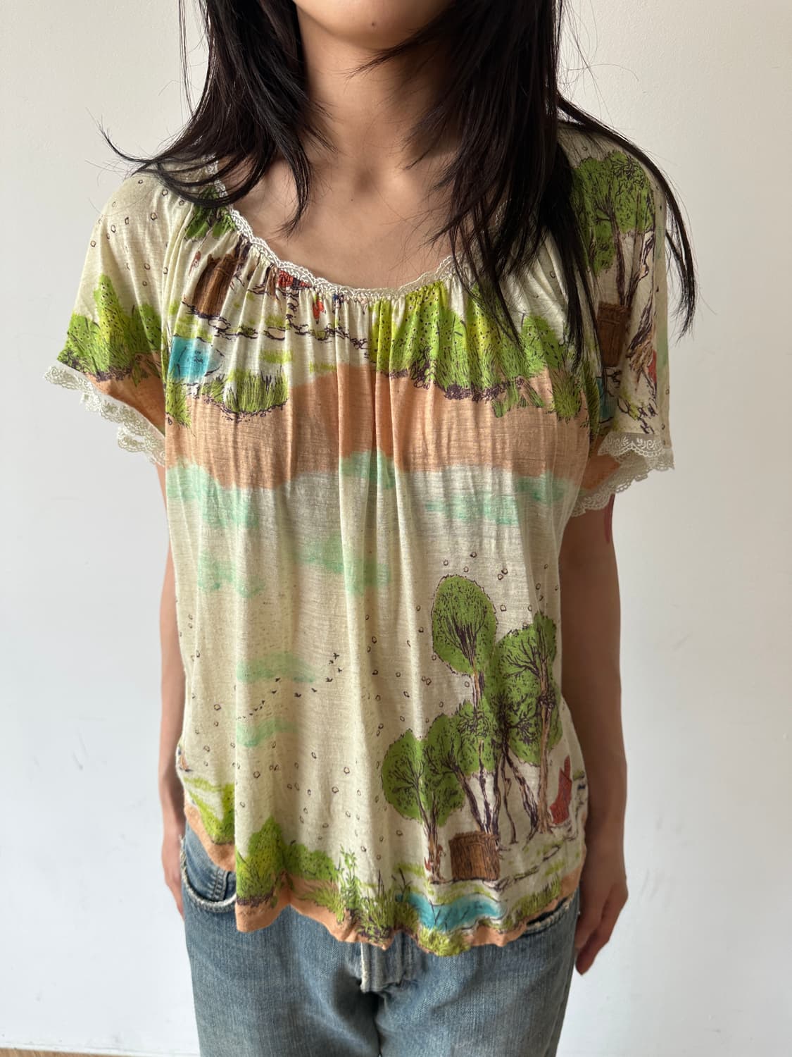 FRANCHE LIPPEE 레이스 티셔츠 상품이미지1