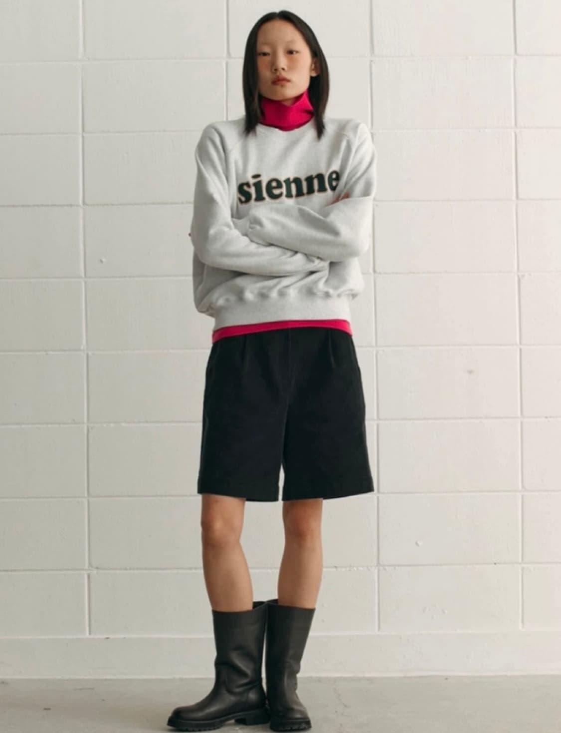 시엔느 폴코 팬츠 코듀로이 숏츠 겨울 골덴 반바지 네이비 S 상품이미지2