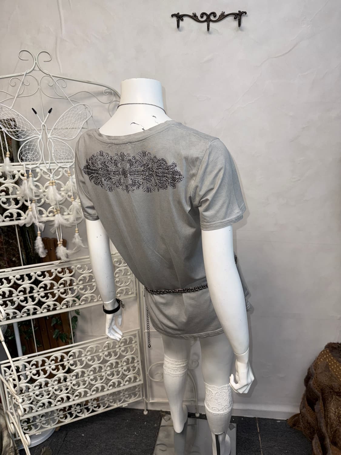 Gray cross cubic half t 상품이미지2