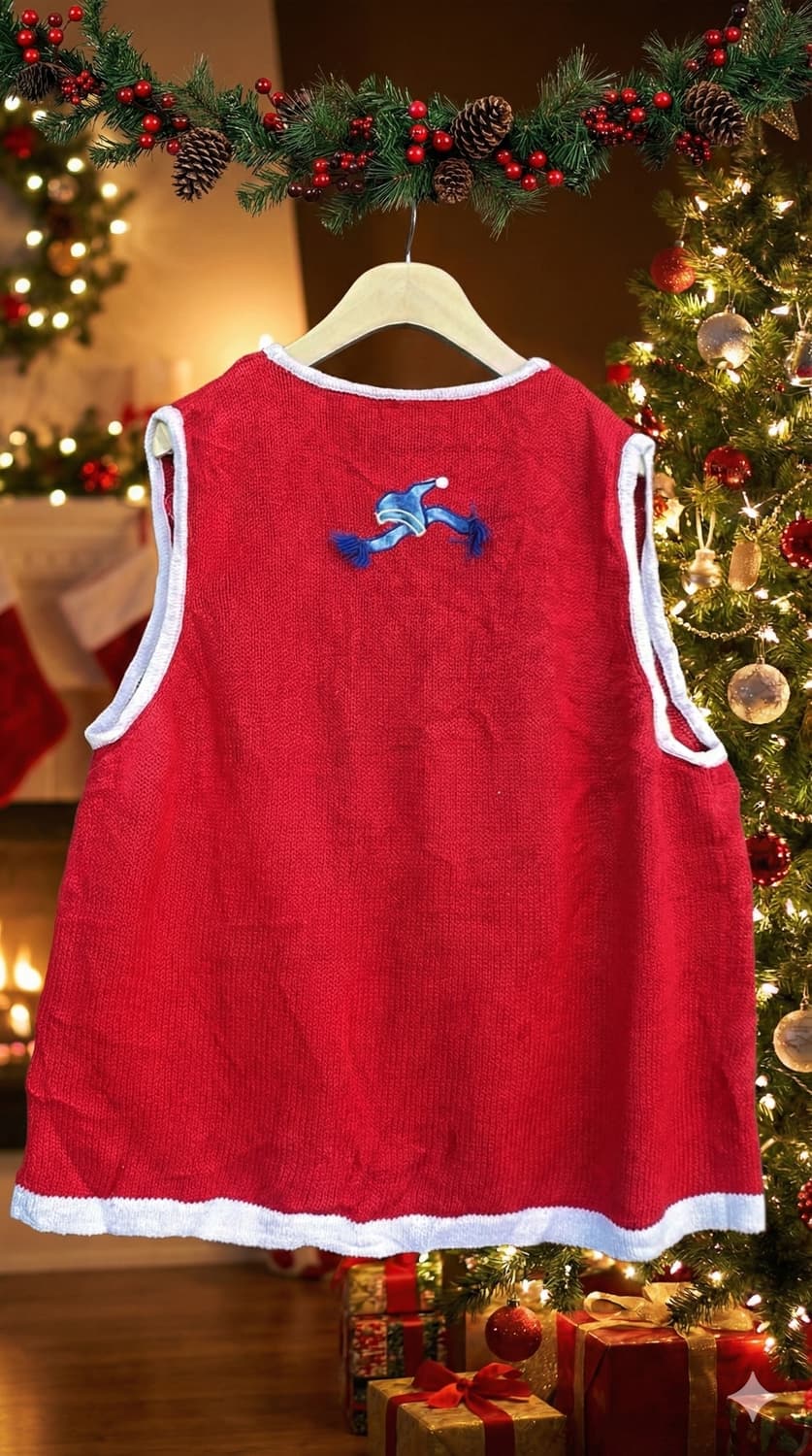 White Stag 크리스마스 눈사람 니트 베스트 상품이미지2