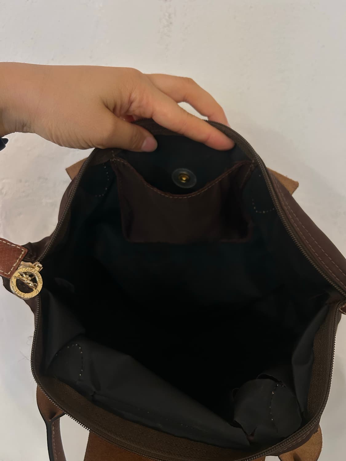 롱샴 르 플리아쥬 숄더백 브라운 상품이미지6