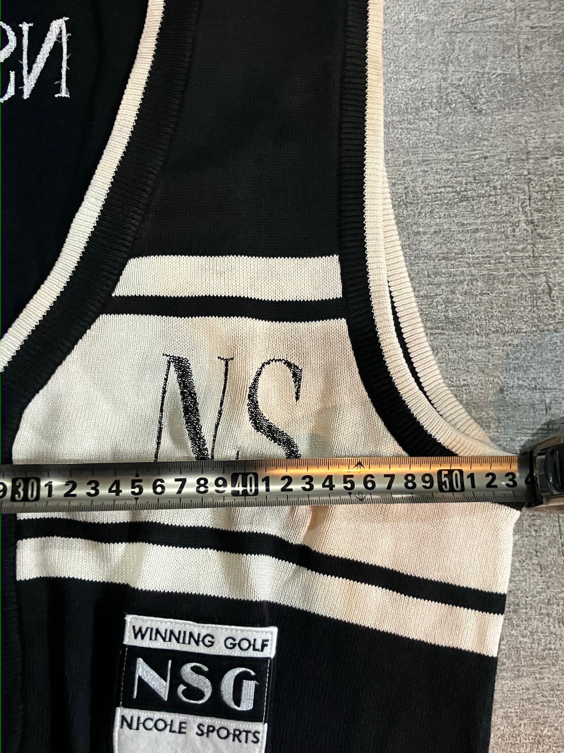 일본빈티지 Nicole Sports 올드스쿨아메카지 니트베스트조끼 상품이미지2