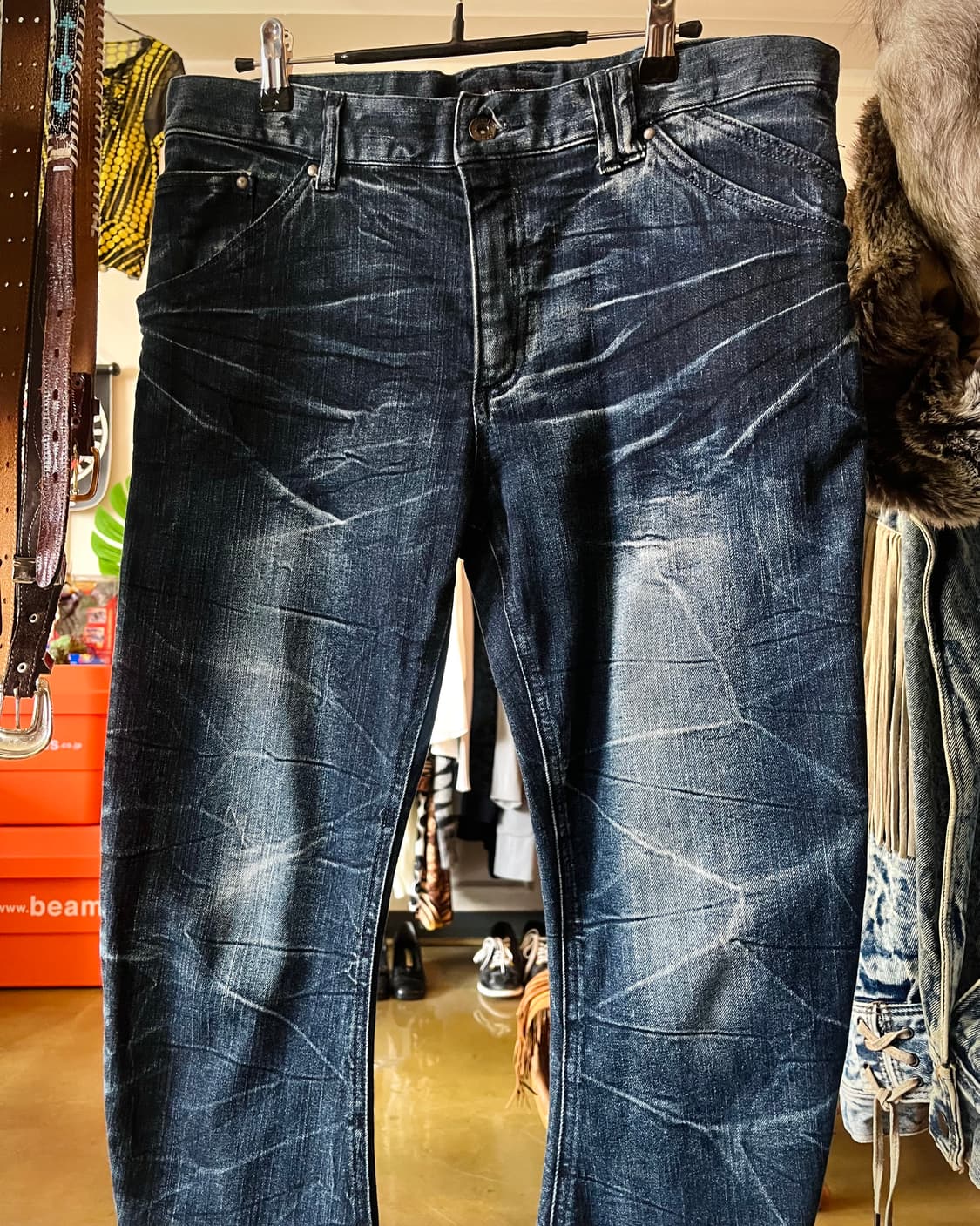 90-00s Semantic Design Curved Denim 상품이미지4