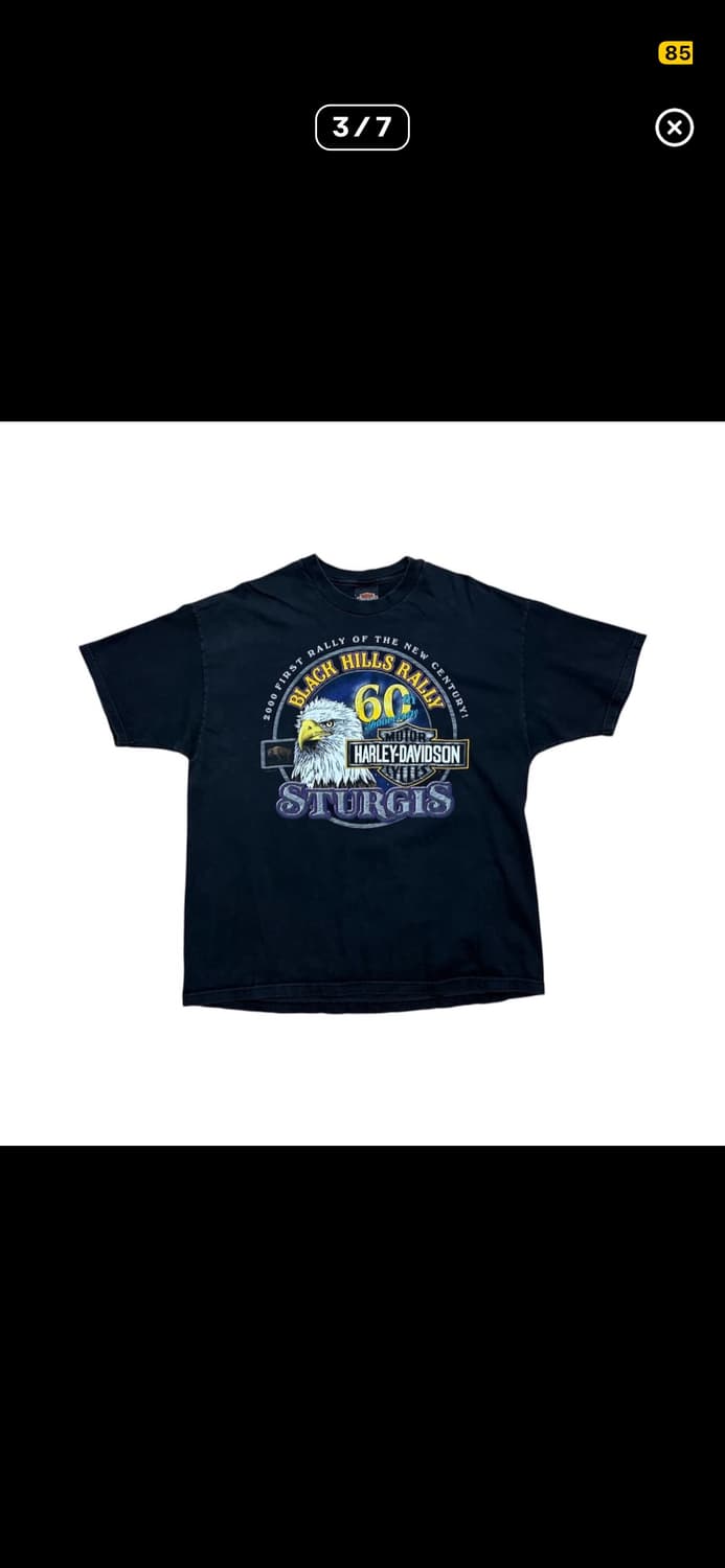 빈티지 할리데이비슨 sturgis 반팔 XL 상품이미지2