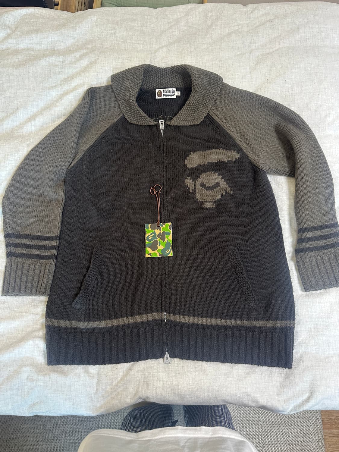 Bape 니트 후드 집업 상품이미지2