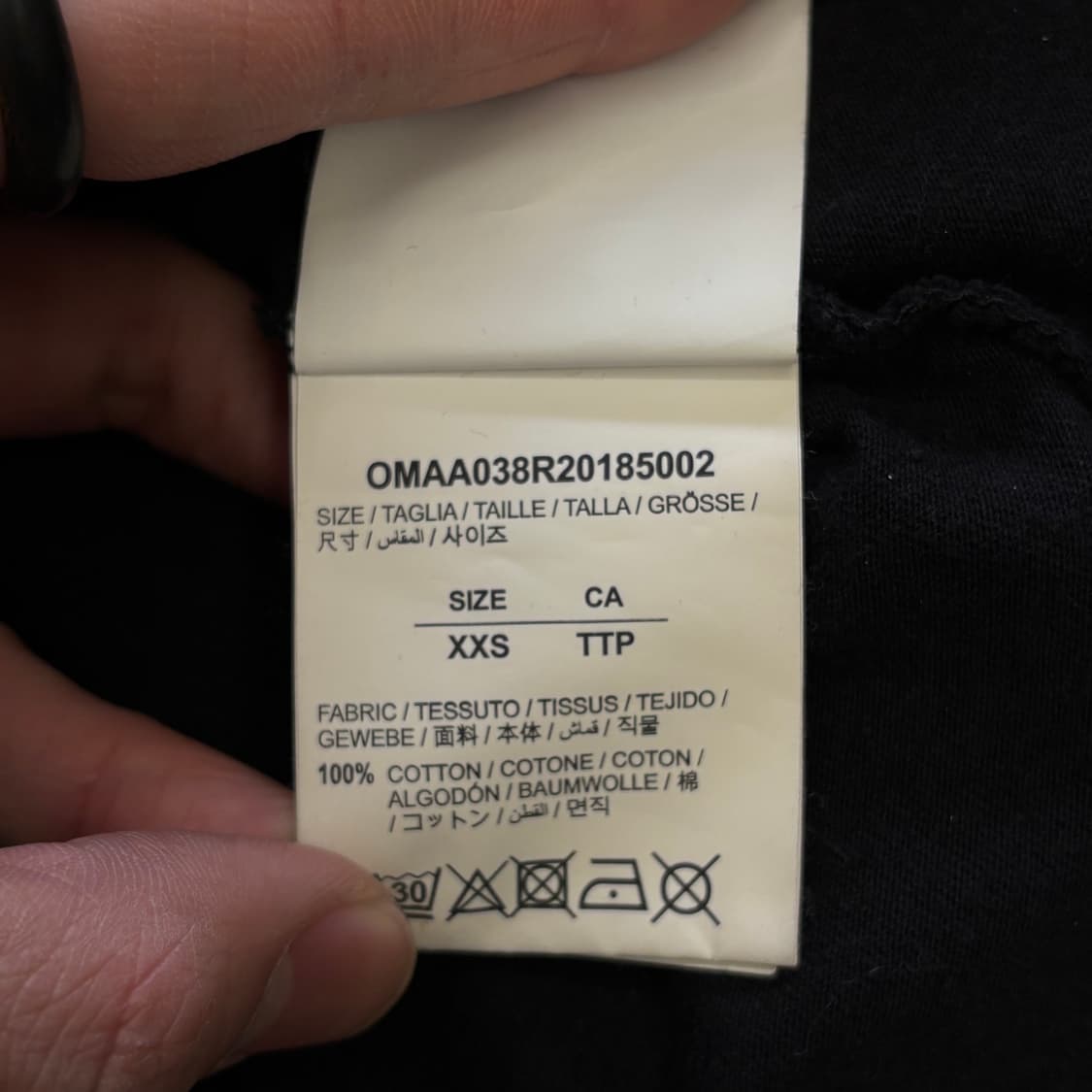 XXS 오프화이트 테이프 반팔티셔츠 상품이미지5