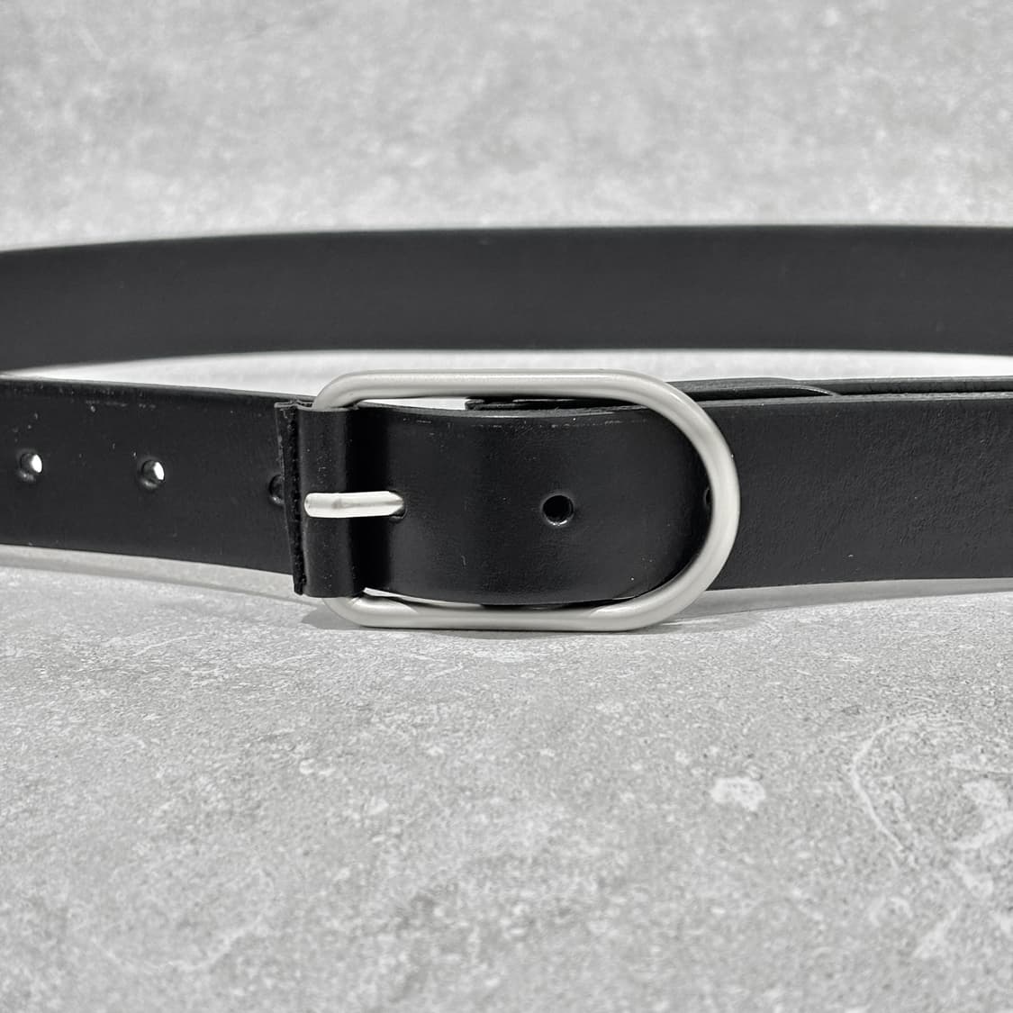 Oribell 로렌 캐주얼 버클 이탈리아 소가죽 웨스턴 벨트 블랙 상품이미지4