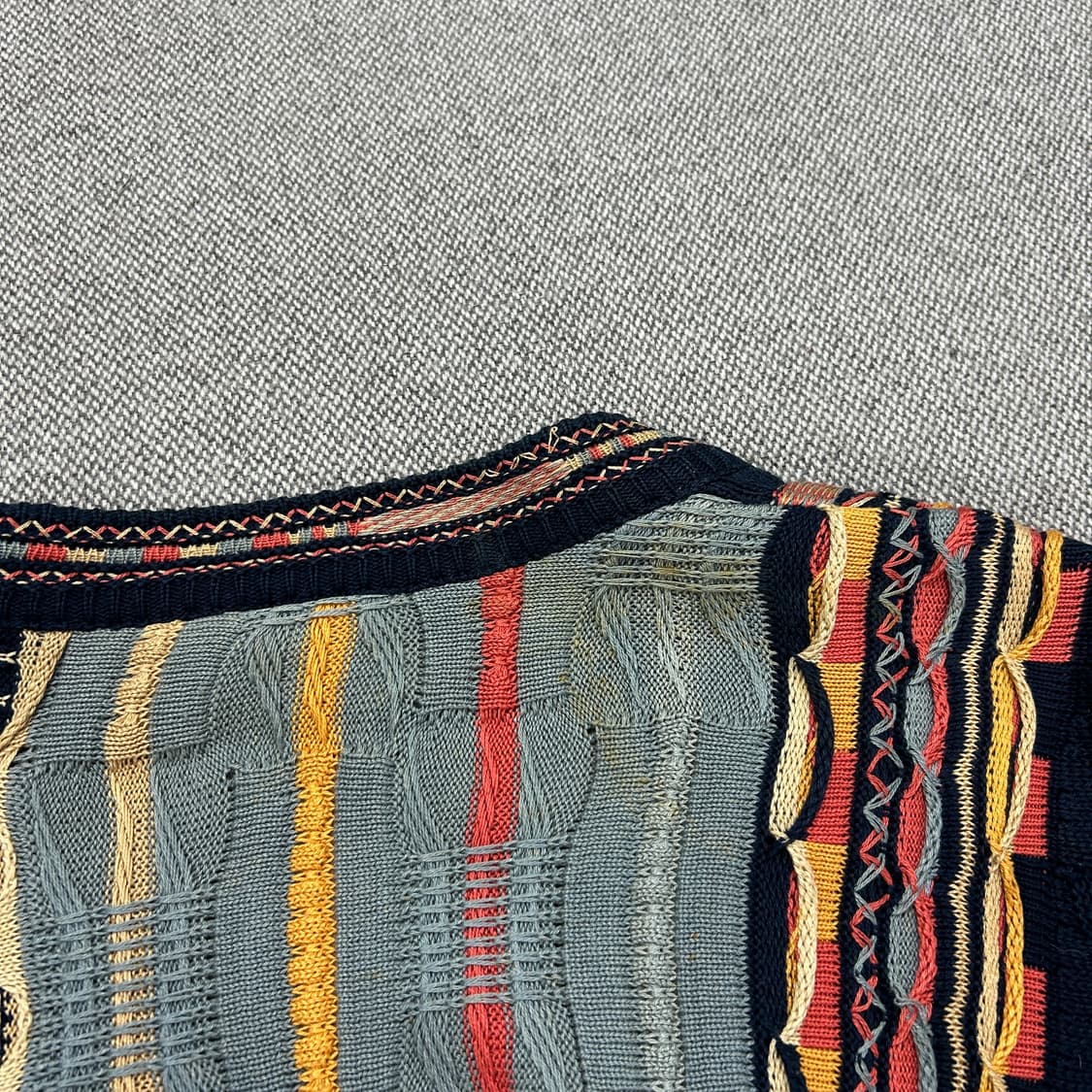 호주 빈티지 케이블 니트 가디건(L) 상품이미지9