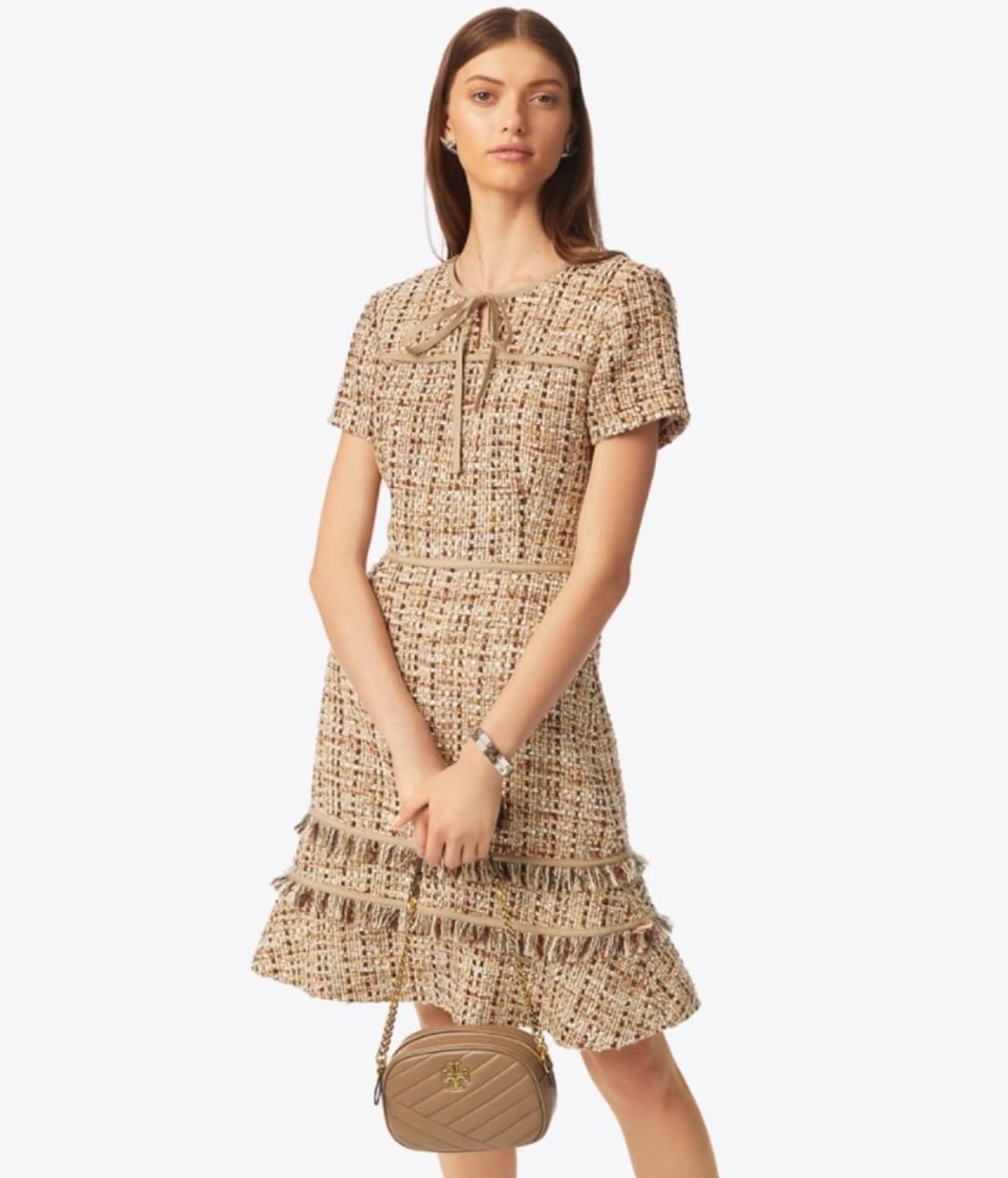 토리버치 Tory Burch 트위드 프린지 원피스 4사이즈 상품이미지1
