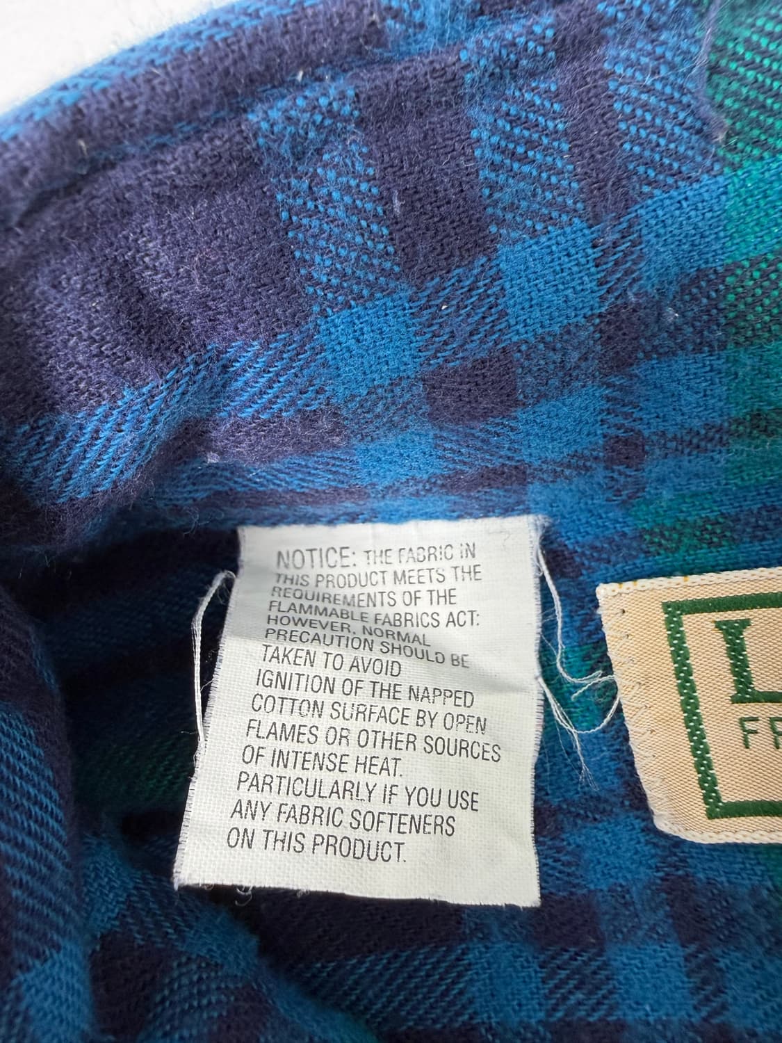 90s L.L.Bean Plaid Button Up Shirt (blue 상품이미지5