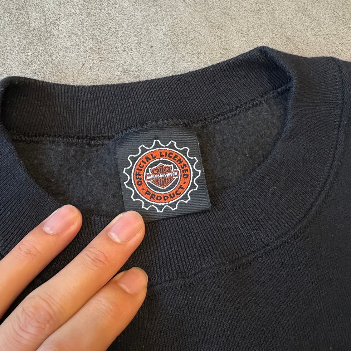 90년대 미국 생산 할리 데이비슨 블랙 스웻셔츠 상품이미지5