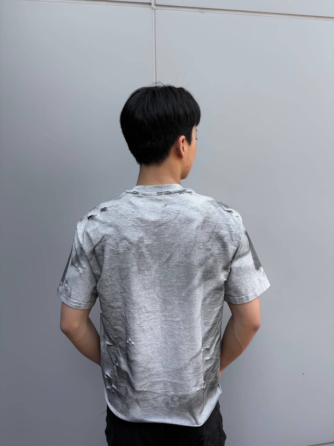 Custom graffiti skeleton distressed tee 상품이미지7