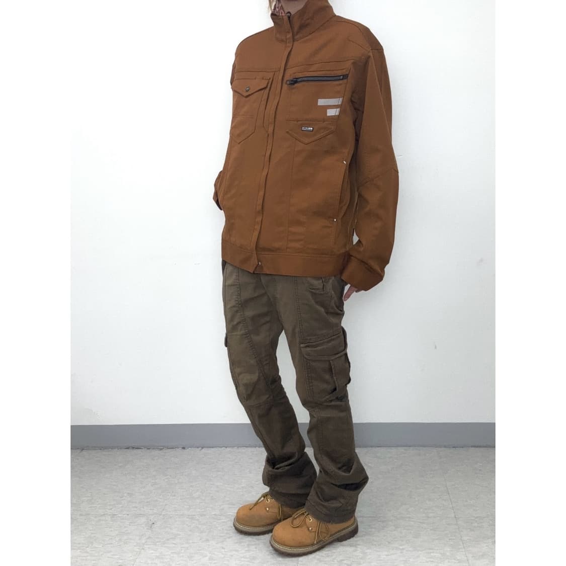 빈티지 브릭 브라운 유틸리티 자켓 블루종 상품이미지3