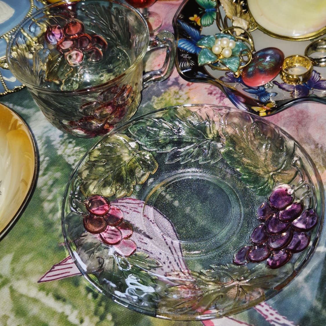 80s 오츠카 컬러 포도 잎사귀 세트 1p 상품이미지7