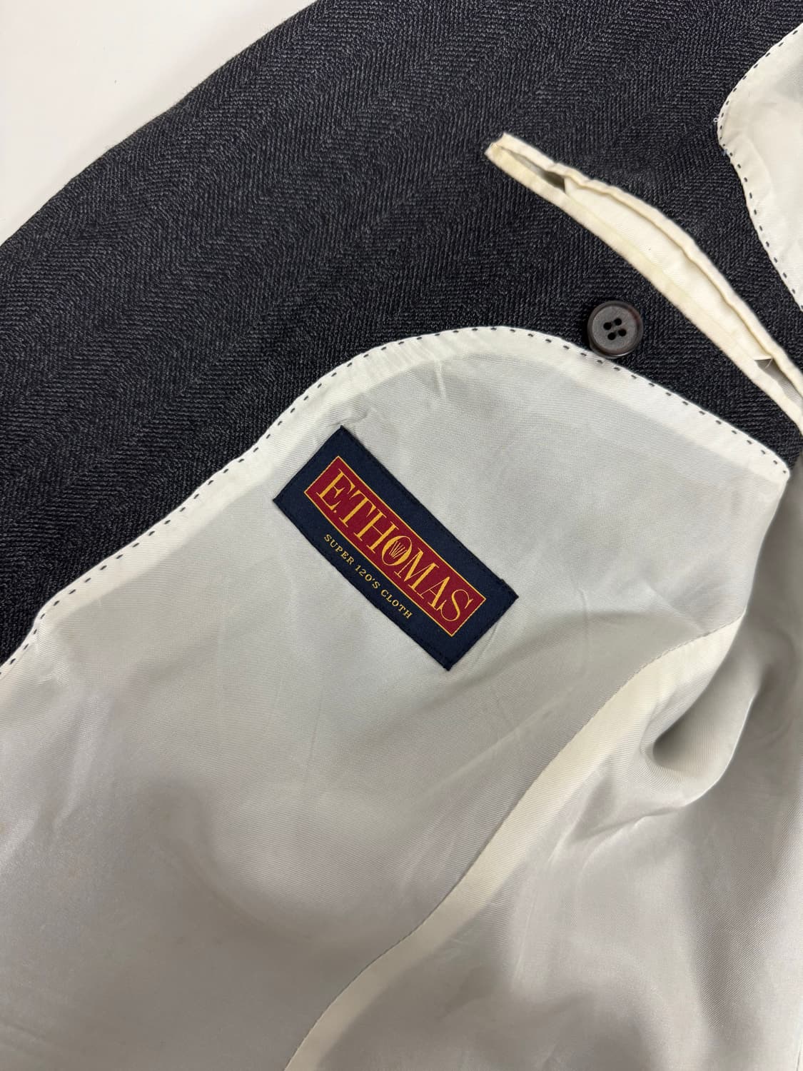 수트서플라이 E.THOMAS 120수 다크그레이 셋업 수트 48 상품이미지5