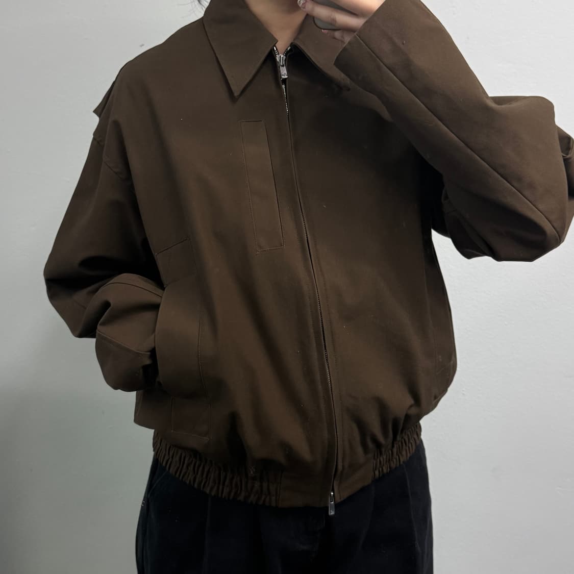 [M] kanoh 브라운 블루종 자켓 상품이미지2