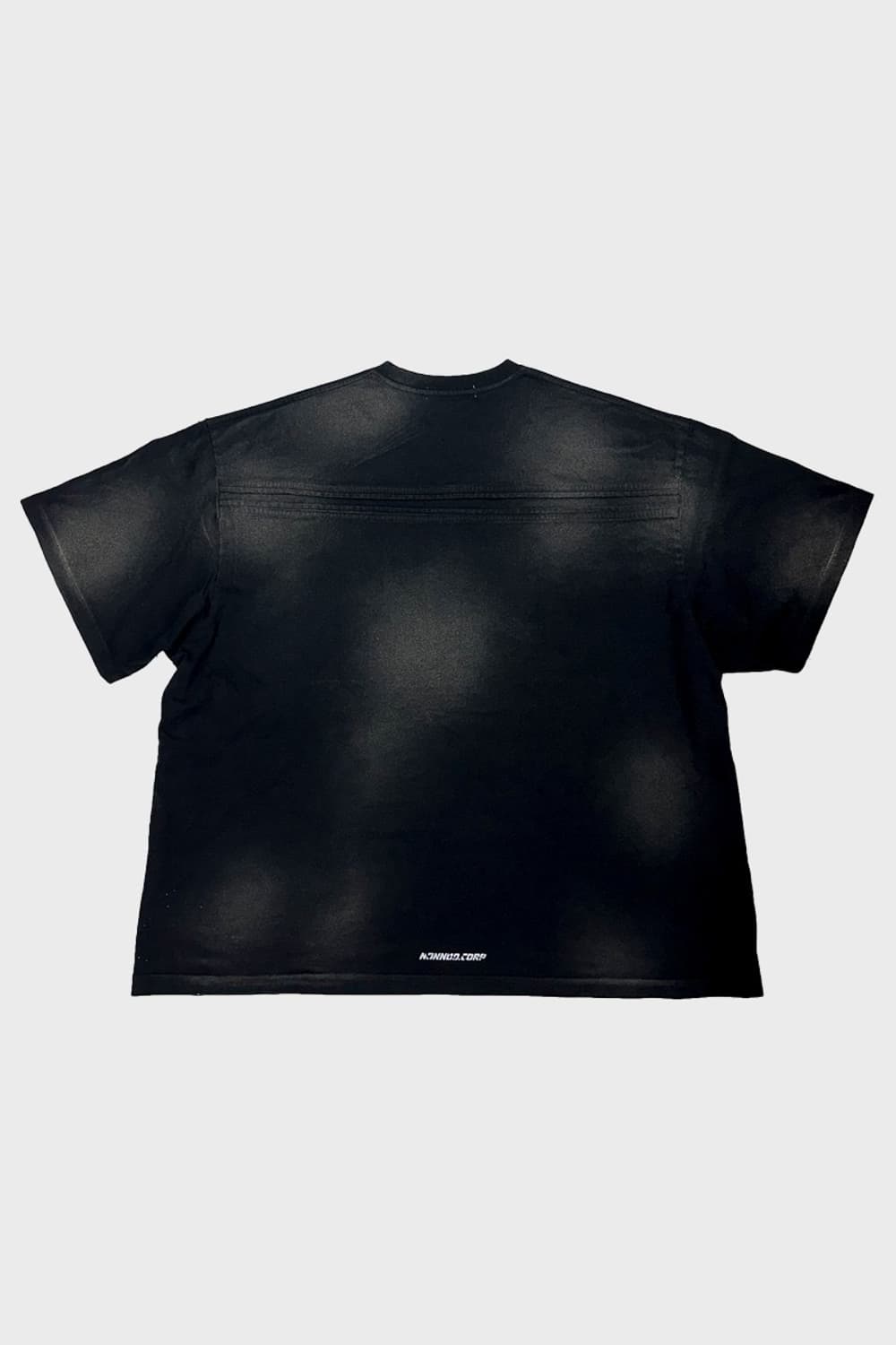 [1] 논노드 백 디테일 티셔츠 - 워시드 블랙 팝니다 상품이미지1