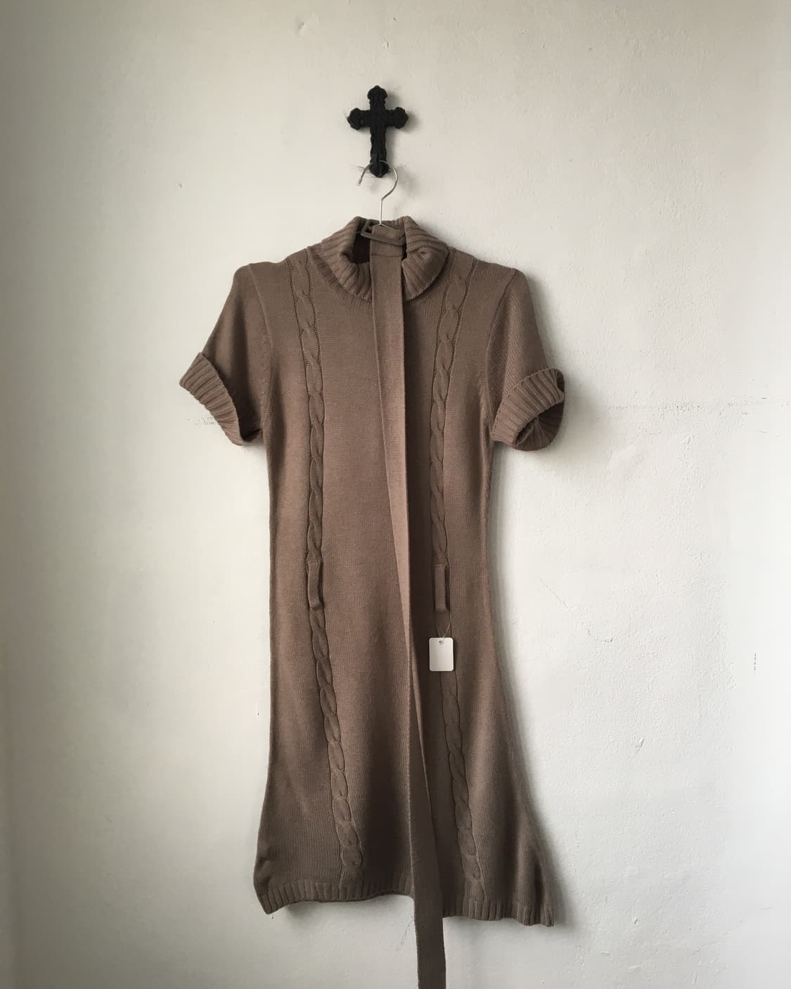 Belted high neck knit onepiece 상품이미지2