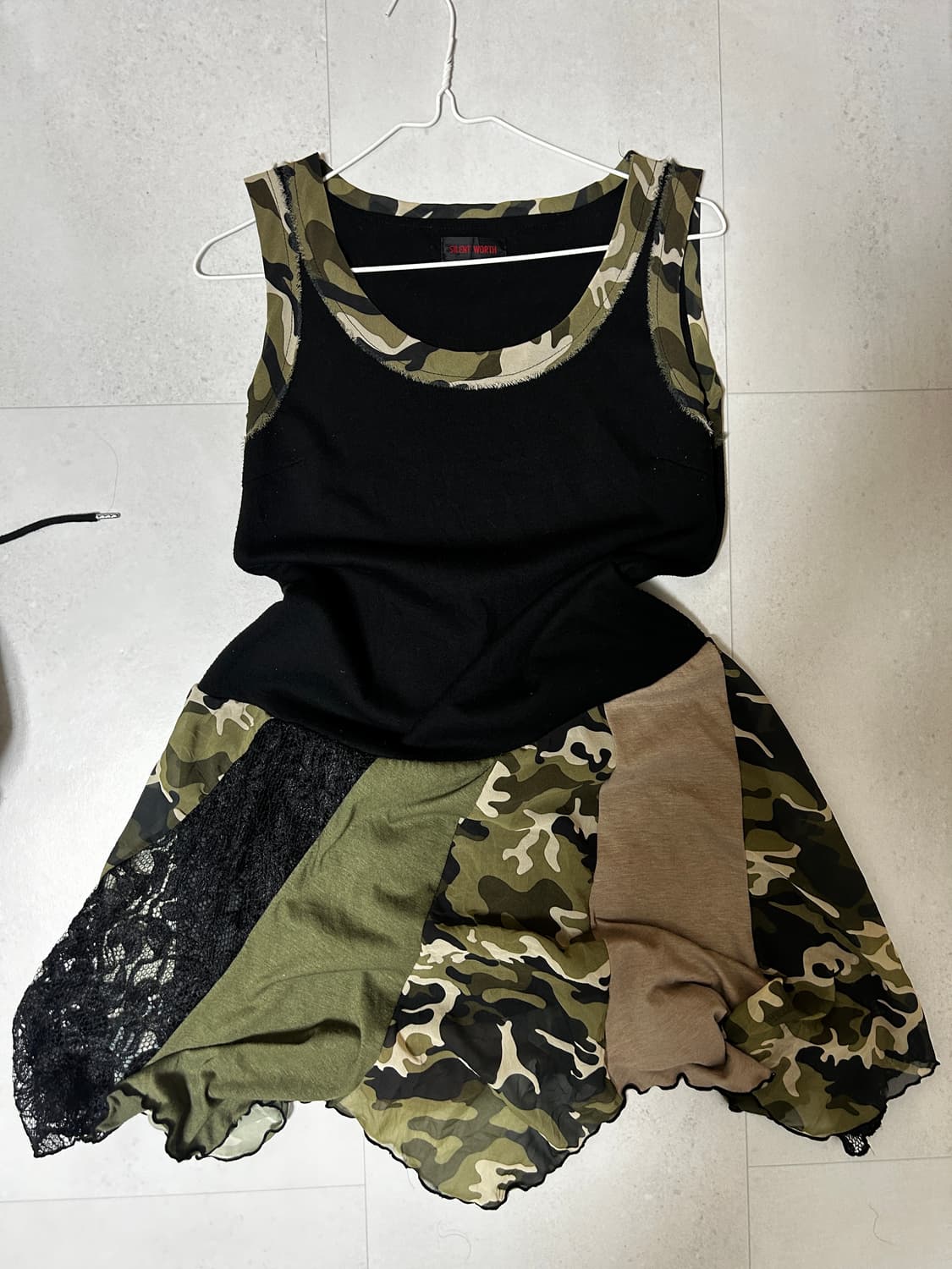 카모 슬리브리스 원피스 y2k 상품이미지1