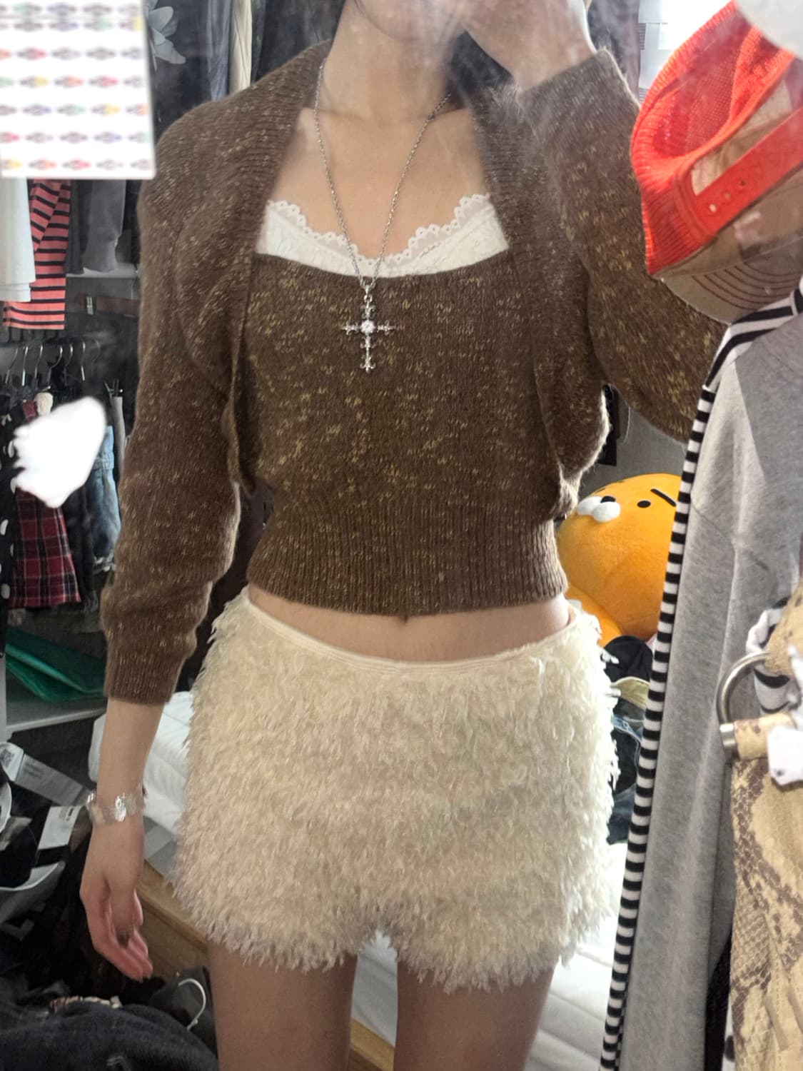 브라운 나시 볼레로 세트 상품이미지1