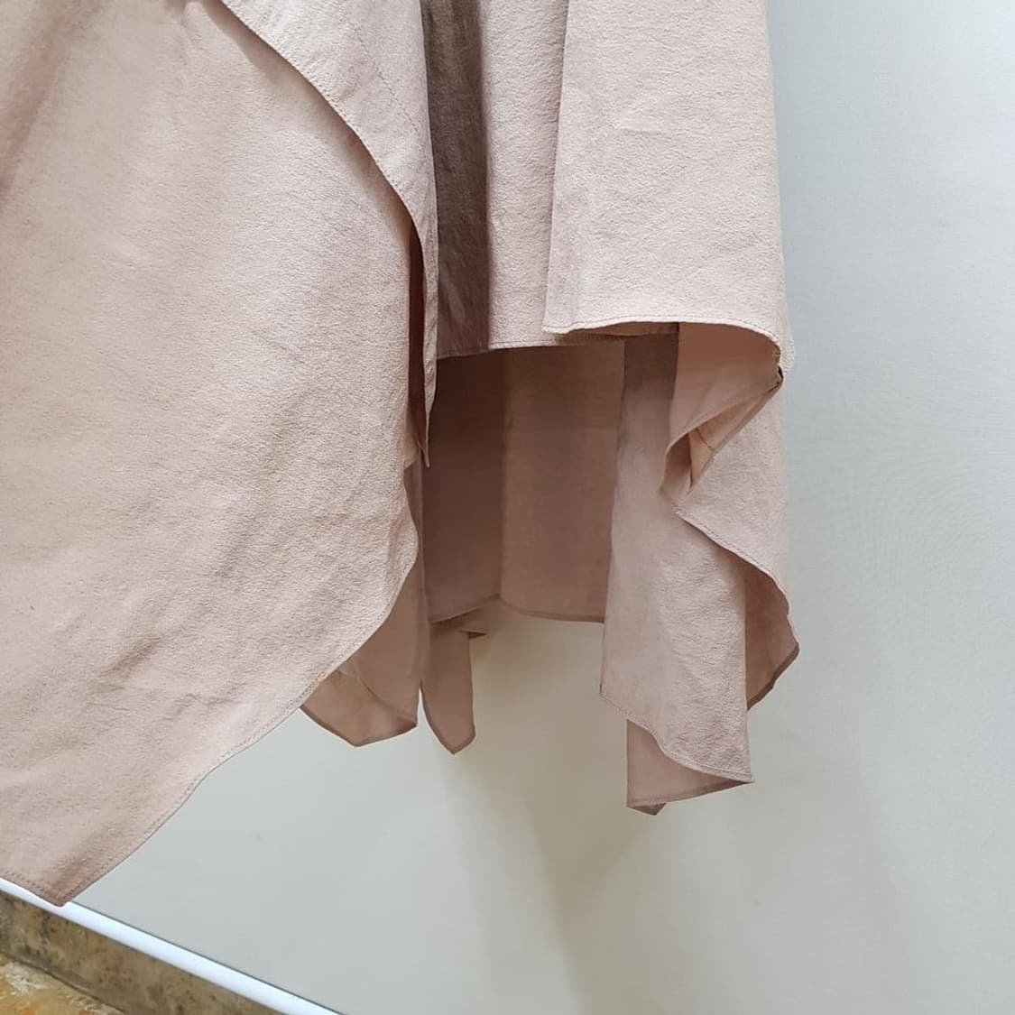 한섬 시스템 배색 스트링 언발란스 믹스드 원피스 S사이즈 상품이미지5