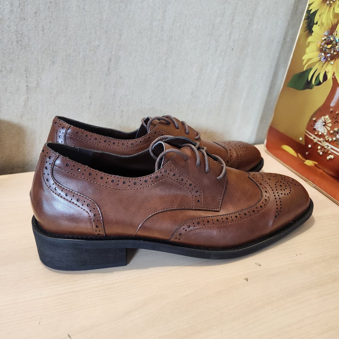 MAKI JACKIE 브라운 윙팁 👞 새상품급 280 / 클래식 남친룩 상품이미지2