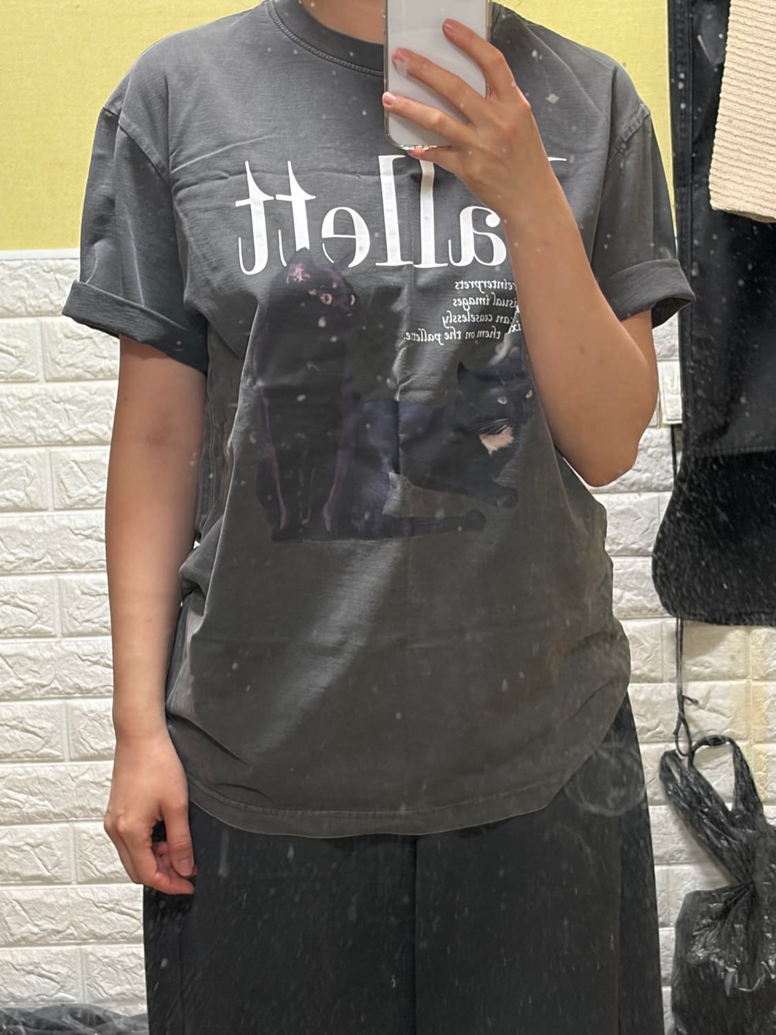 팔렛 고양이 프린팅 티셔츠 상품이미지1