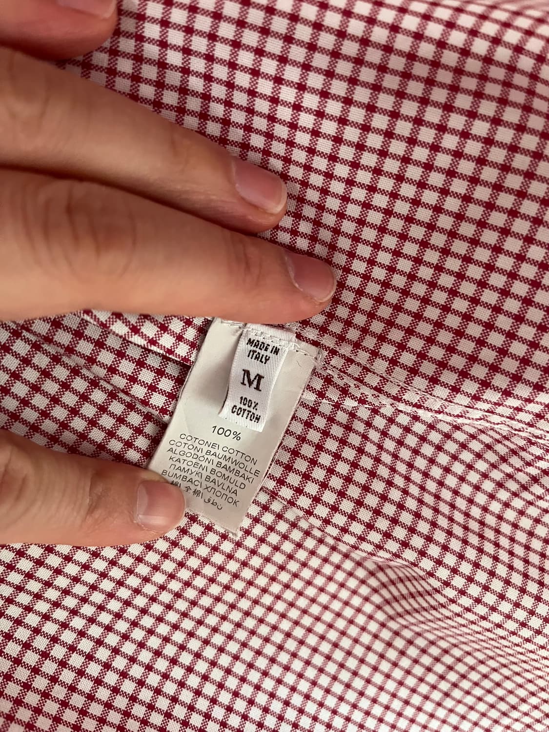 브루넬로 쿠치넬리 체크 셔츠 M 정품 상품이미지4