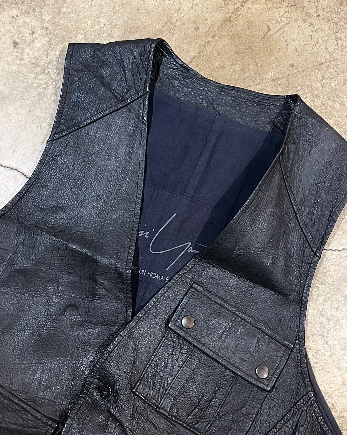 Yohji Yamamoto 옴므 카피바라 레더 베스트 (B5167) 상품이미지2