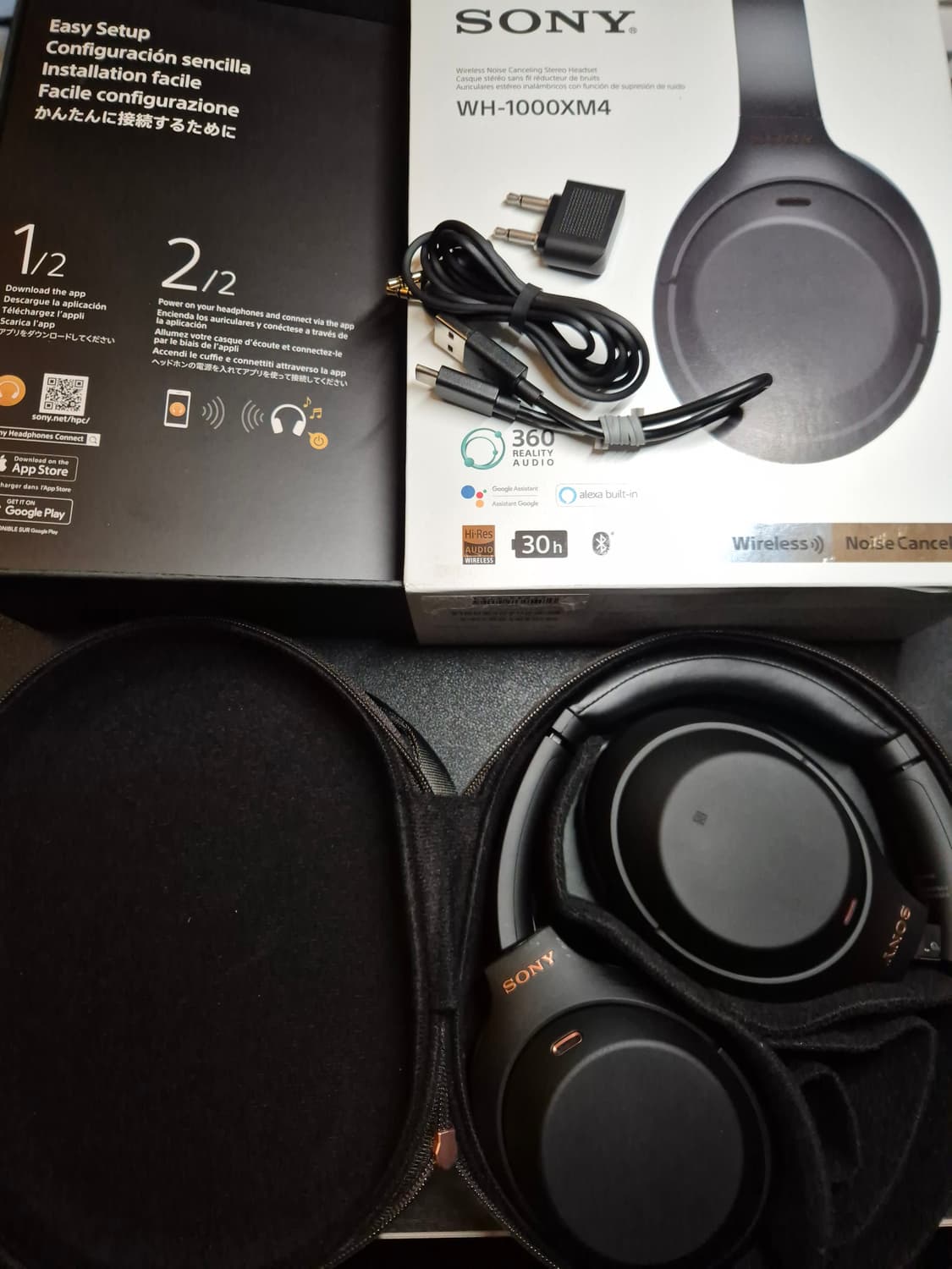 소니 WH-1000 XM4 헤드폰 블랙 상품이미지1