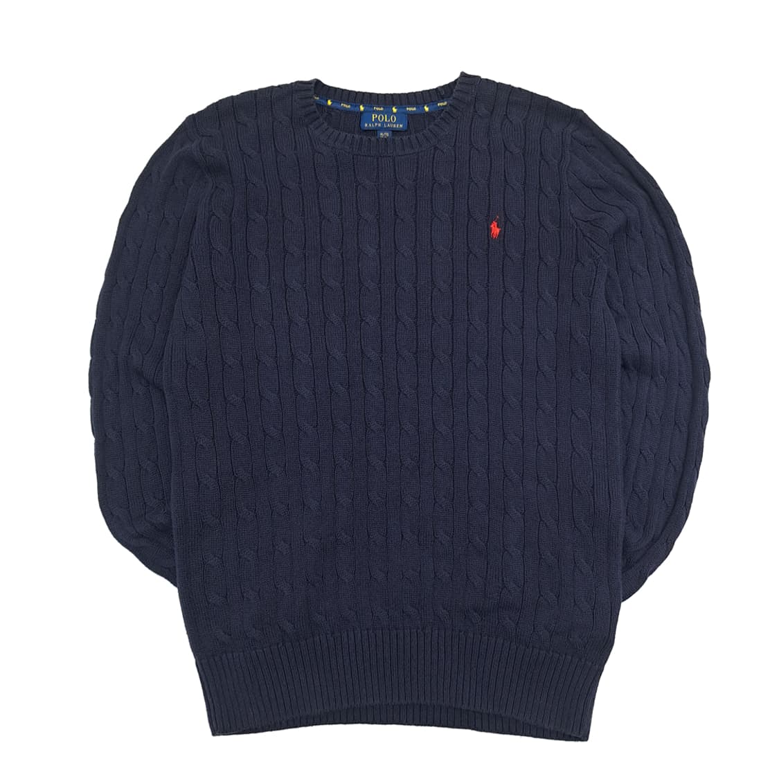 CN841W XL 폴로 랄프로렌 다크네이비 케이블 긴팔 니트 스웨터 상품이미지1