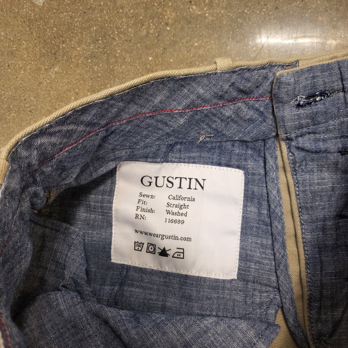GUSTIN 베이지 면바지 상품이미지5