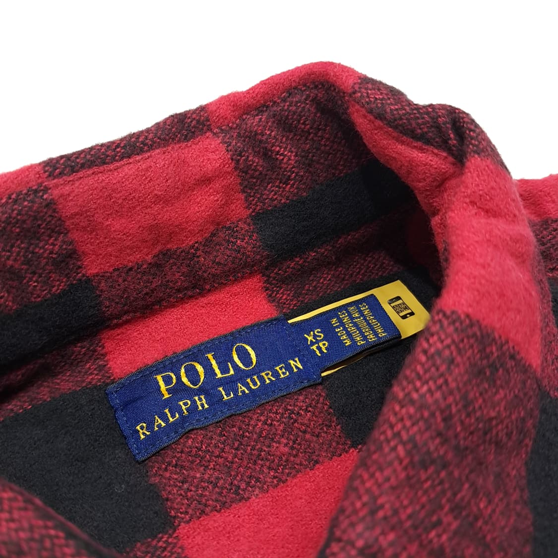 CL064 폴로 코튼 프린지 버팔로체크 레드 플란넬 셔츠 상품이미지3