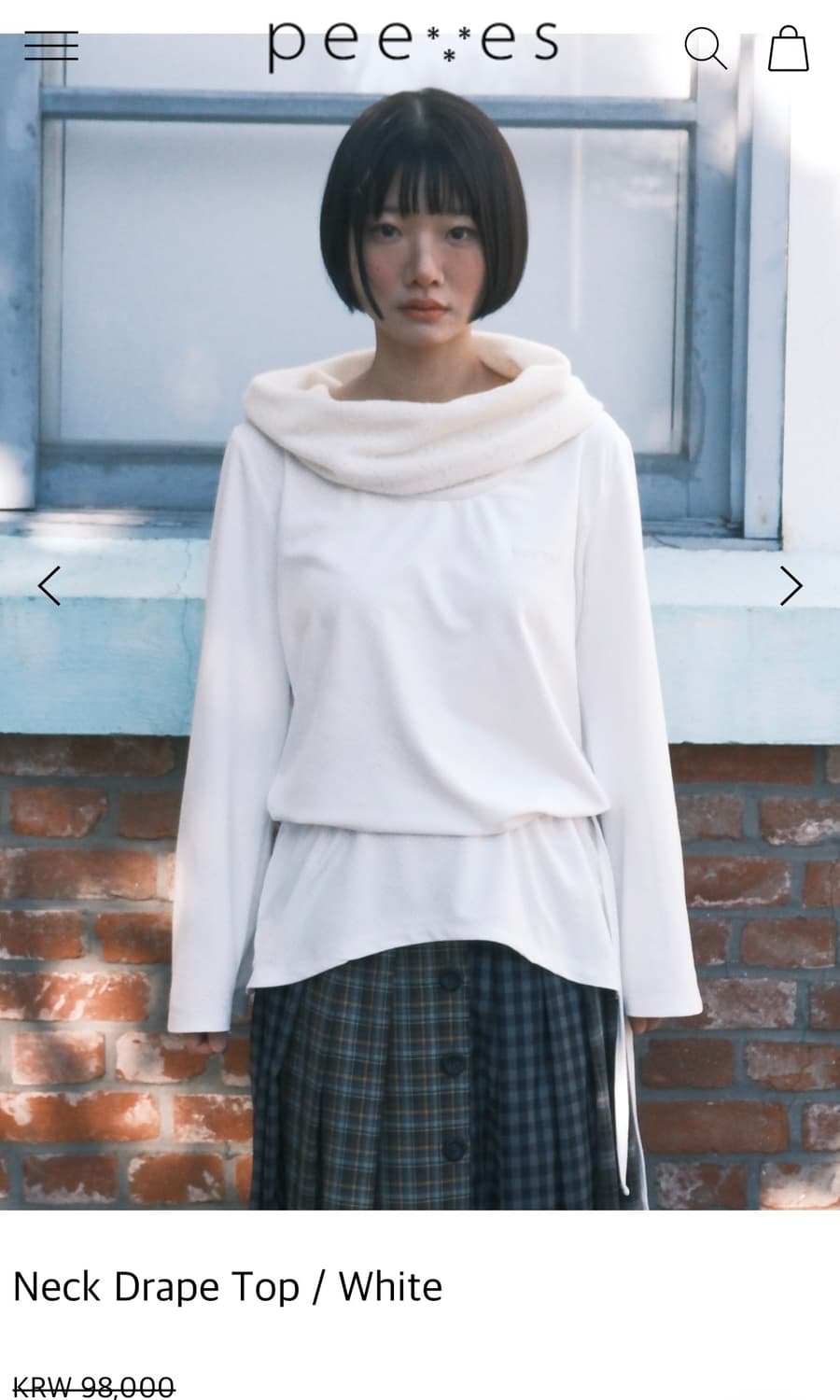 피브스피브스 넥 드롭 탑  상품이미지1