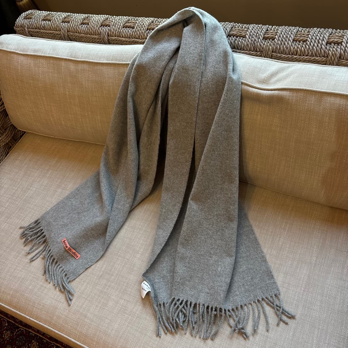 아크네 스튜디오 머플러 멜란지 그레이 울 100 상품이미지3