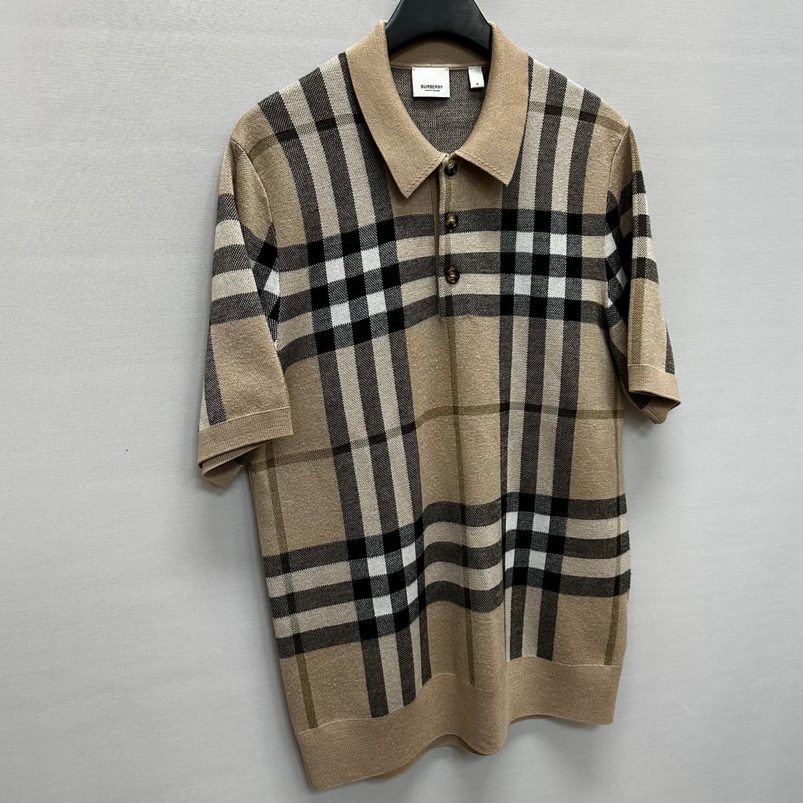 버버리 체크 니트 카라 반팔티 (95 100) 상품이미지2