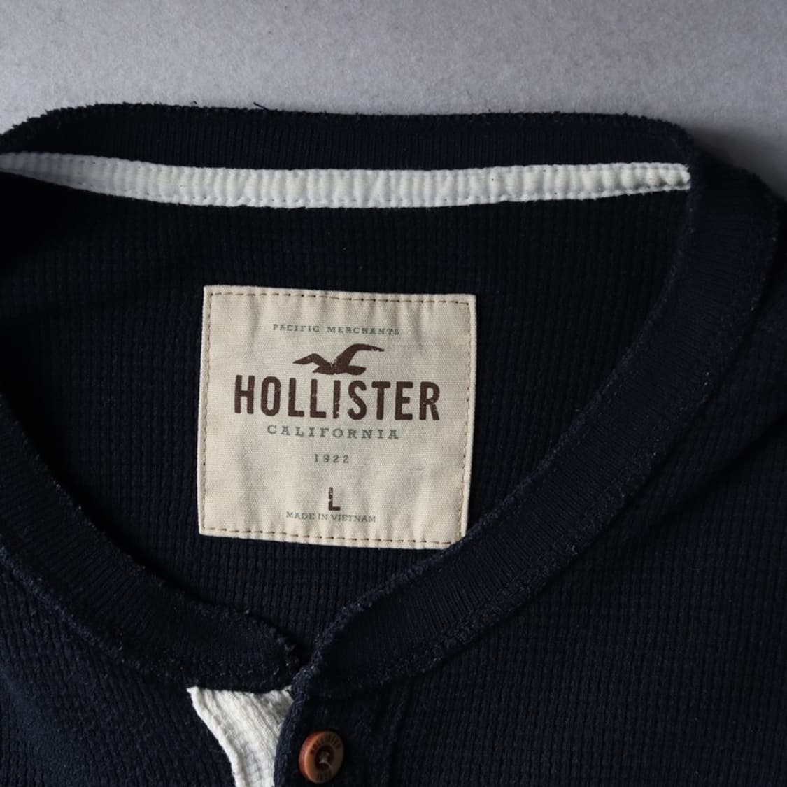 홀리스터 와플 헨리넥 긴팔 티셔츠 L 상품이미지5