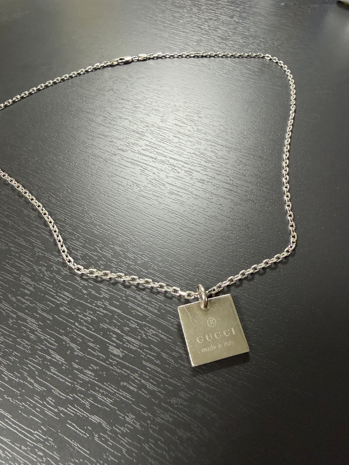 구찌 실버 스퀘어 트레이드마크 목걸이 상품이미지1
