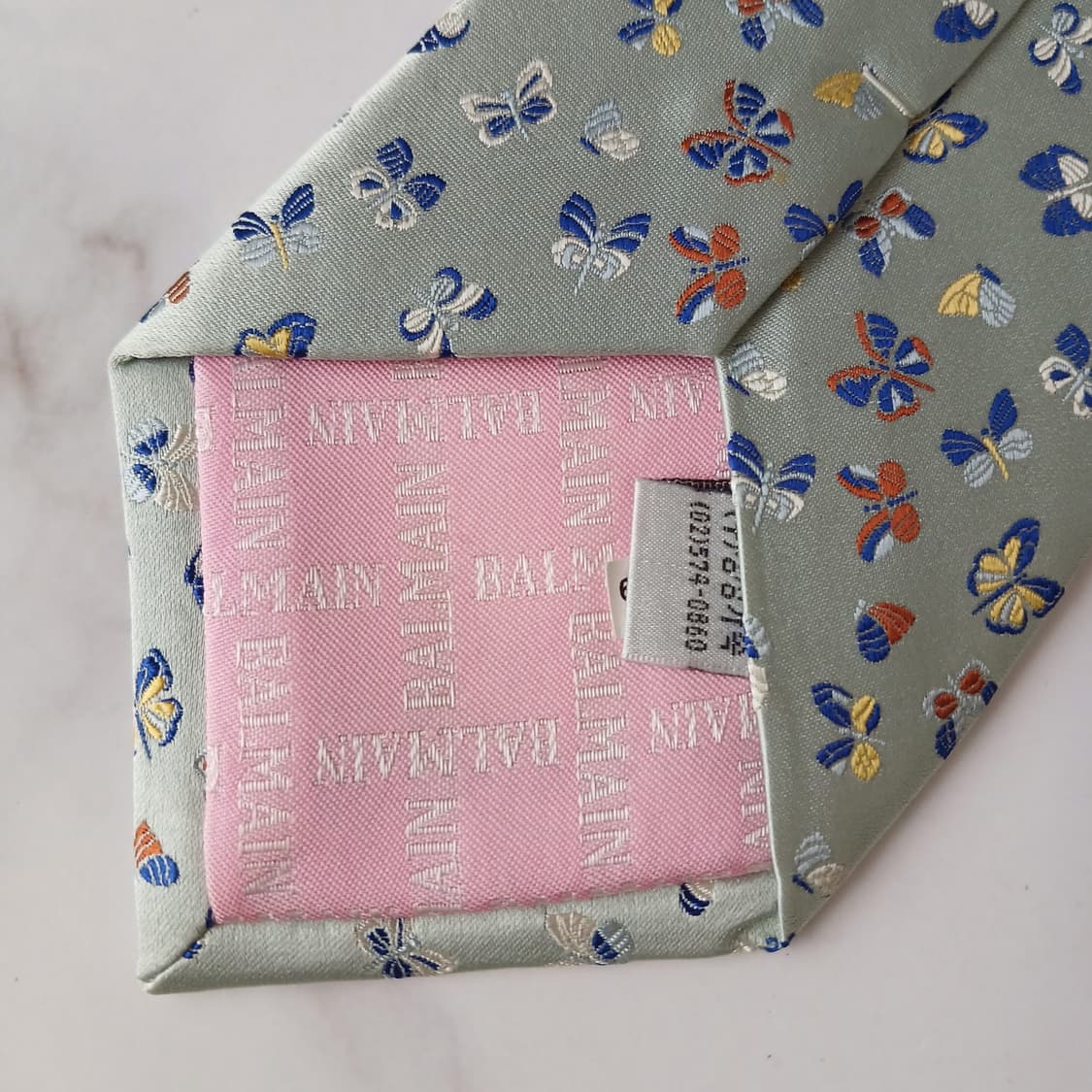 발망 실크 에메랄드 나비 자카드 넥타이 9.5cm B등급 E914
 상품이미지6