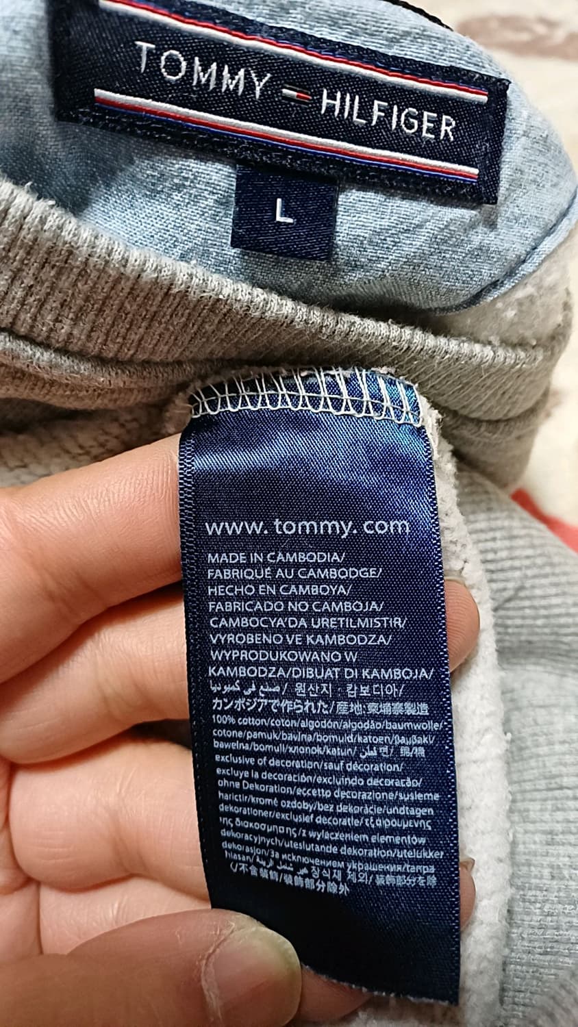 타미힐피거 기모맨투맨 105 가슴58 기장69 상품이미지4