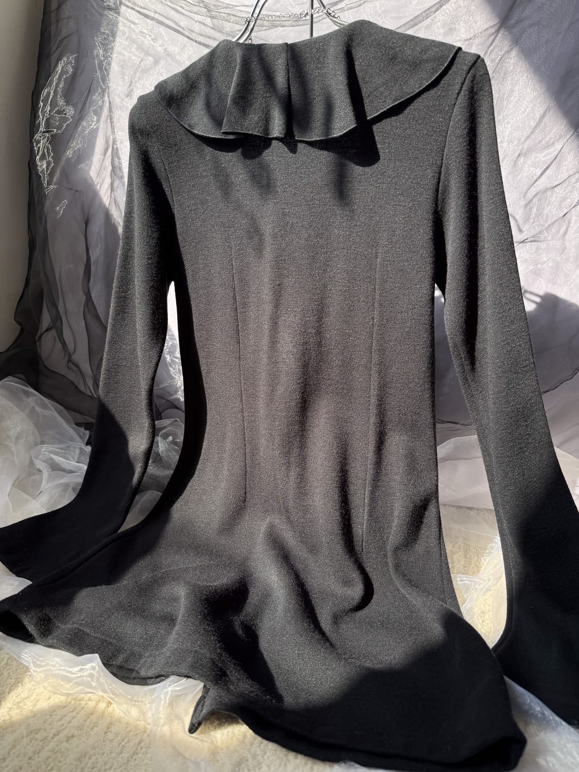 One Button Ruffled Collar Jacket 0152 상품이미지6